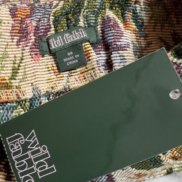 Wild Fable Coquette Romantic Floral Garden Mini Jacquard Tapestry Y2K Miniskirt - Picture 10 of 14